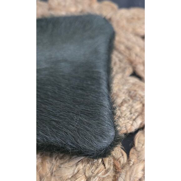 Parker & Hyde Bazillion Cowhide Charcoal Grey Compact Clutch - Picture 7 of 8